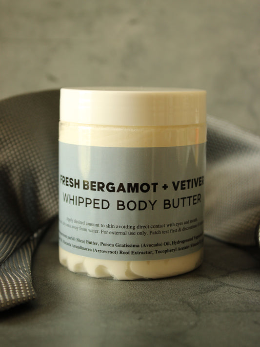 Fresh Bergamot + Vetiver Whipped Body Butter