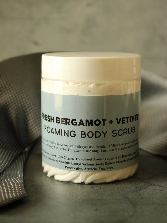 Fresh Bergamot + Vetiver Foaming Body Scrub