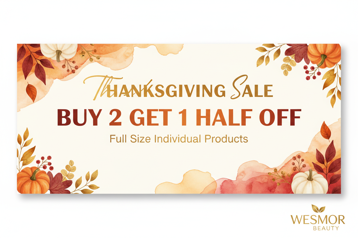 Thanksgiving sale buy 2 get 1 half off on full size individual products images